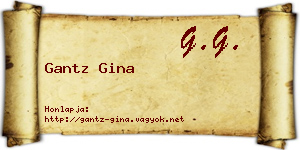 Gantz Gina névjegykártya